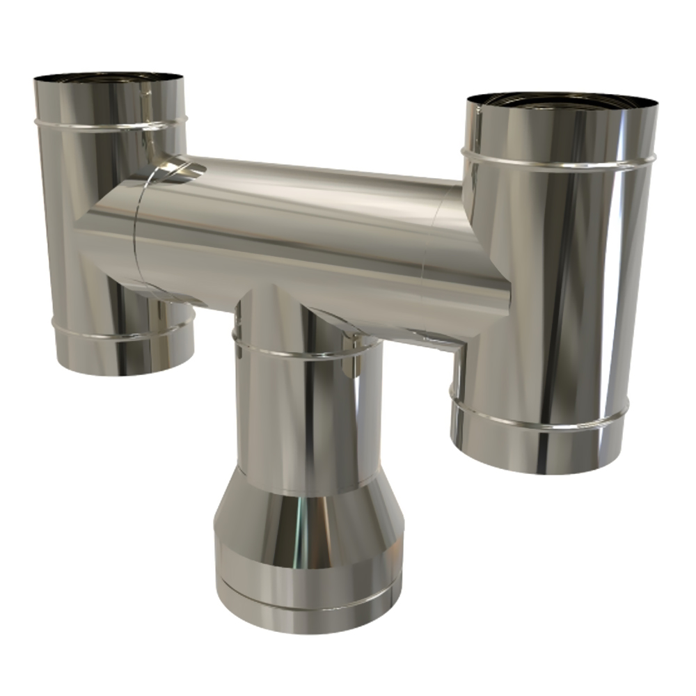 TWPro 125mm Twin Wall Insulated H Cowl Stainless Steel