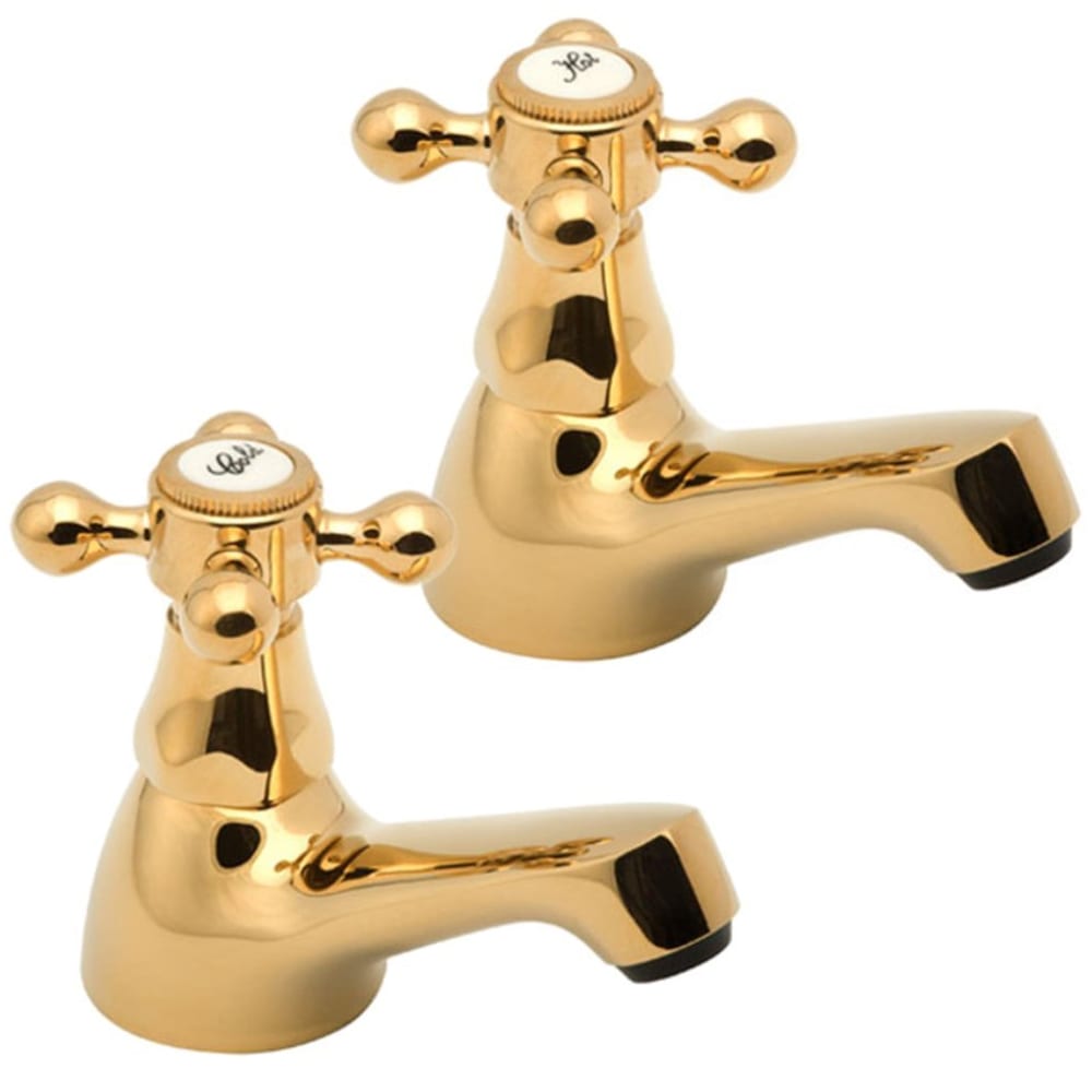 Deva TUD01501 Tudor Traditional Gold Basin Taps SNH