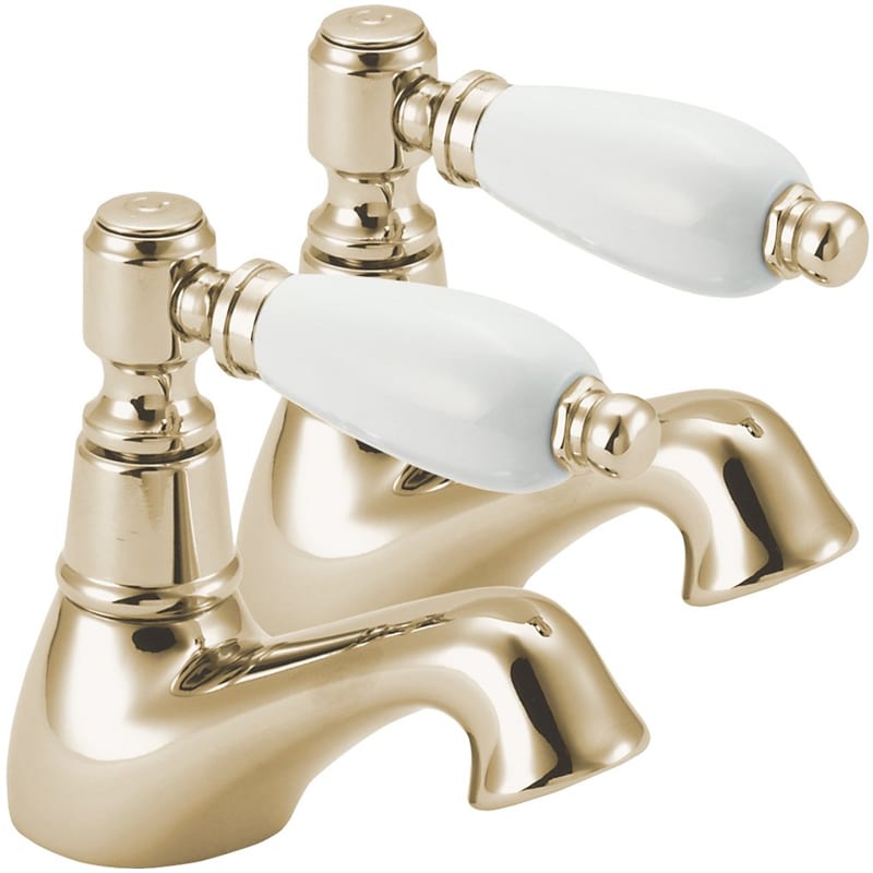 Deva GE01501 Gold Lever Basin Taps SNH