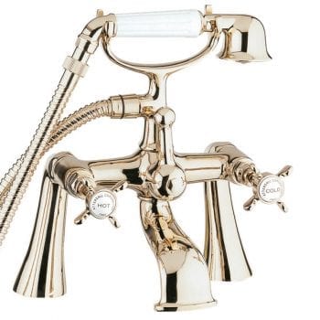 Deva CR23 Coronation Edwardian Gold Bath Shower Mixer