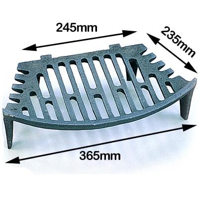 Curved Open Fire Grates 16 Inch Solid Fuel Grate Snh