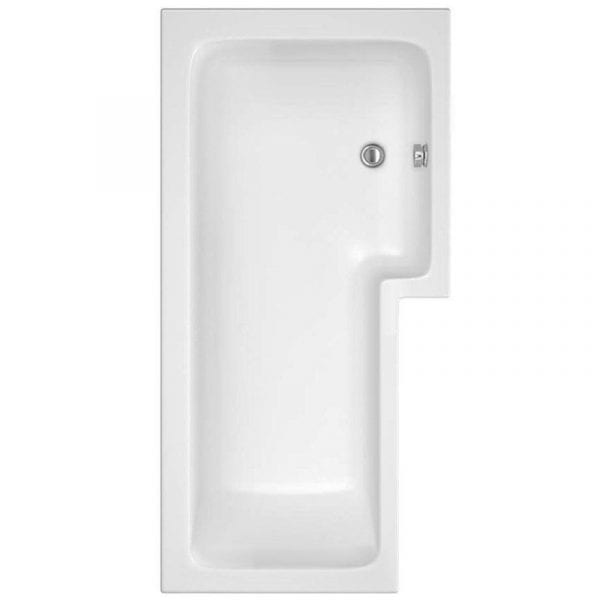 Square Shower Bath 1700 Right Hand, Panel & Screen - Image 2