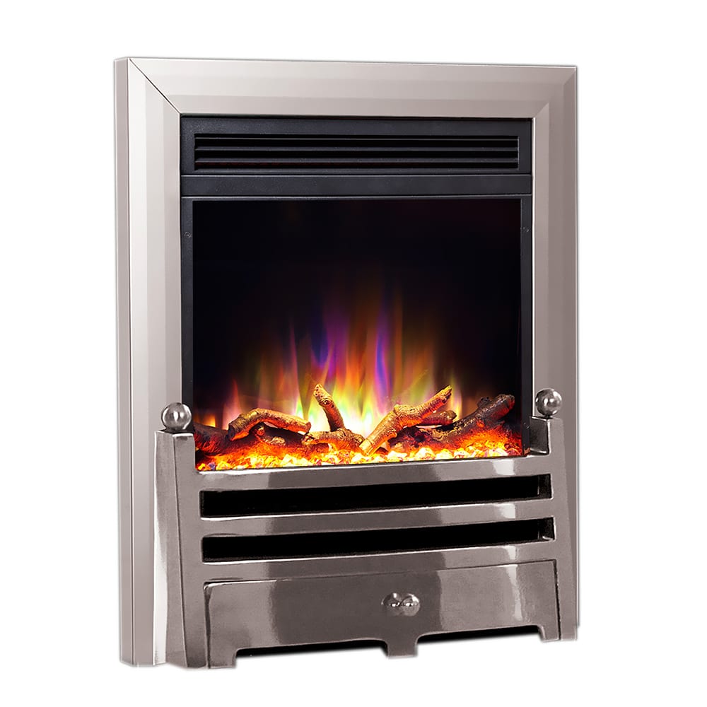 Celsi Electriflame Xd Insert Bauhaus Satin Silver Electric Fire