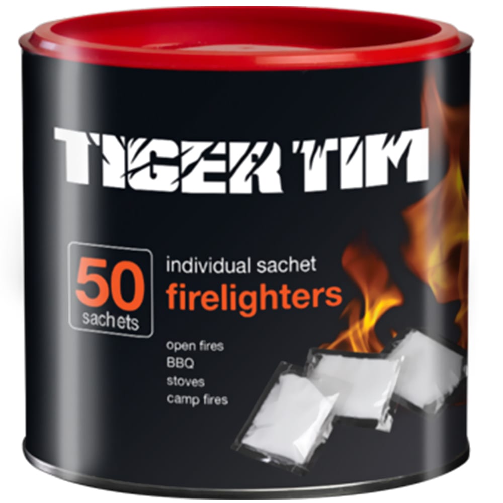 Tiger Tim Stove Fire Lighters In A Barrel, 50 In A Tub SNH