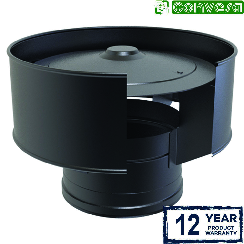 AntiWind Cowl Black 150mm Convesa SNH £53.69
