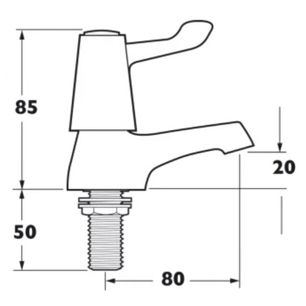 Deva DLT101 3 Inch Lever Action Basin Taps