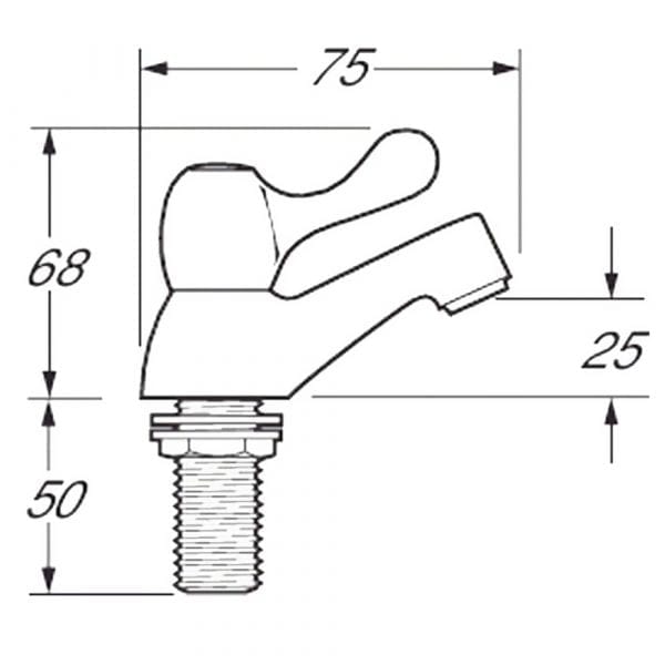 Deva CNTL01 Commercial Lever Action Basin Taps - Image 2