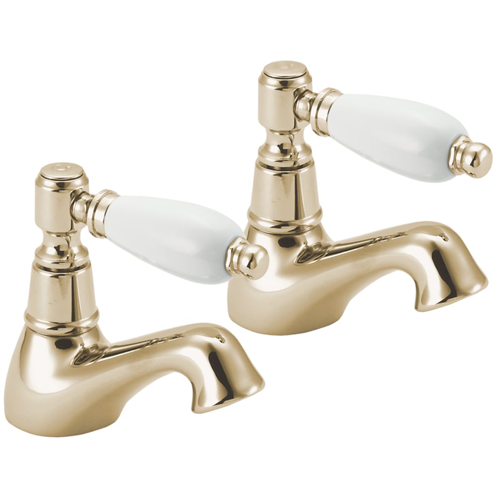 Deva GE01501 Gold Lever Basin Taps SNH £72.60