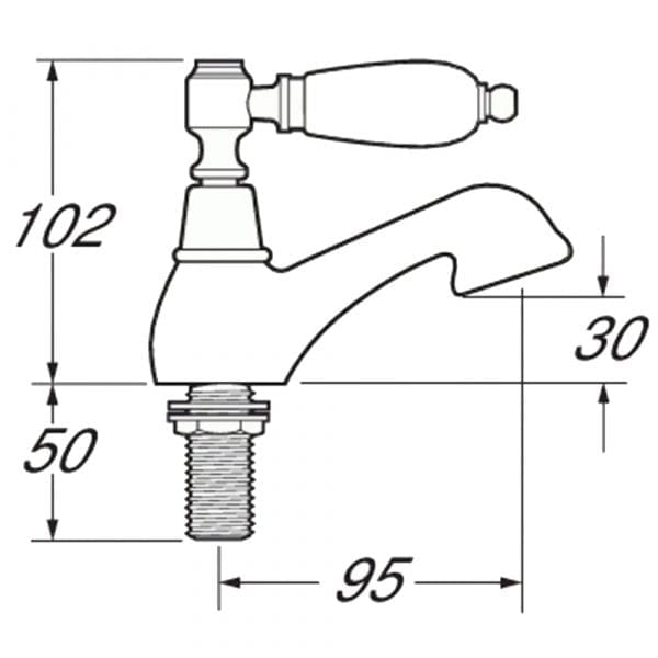 Deva GE02 Georgian Gold Lever Bath Taps