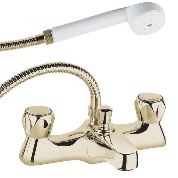 Deva DCM106-501 Profile Contract Gold Deck Mounted Bath Shower Mixer