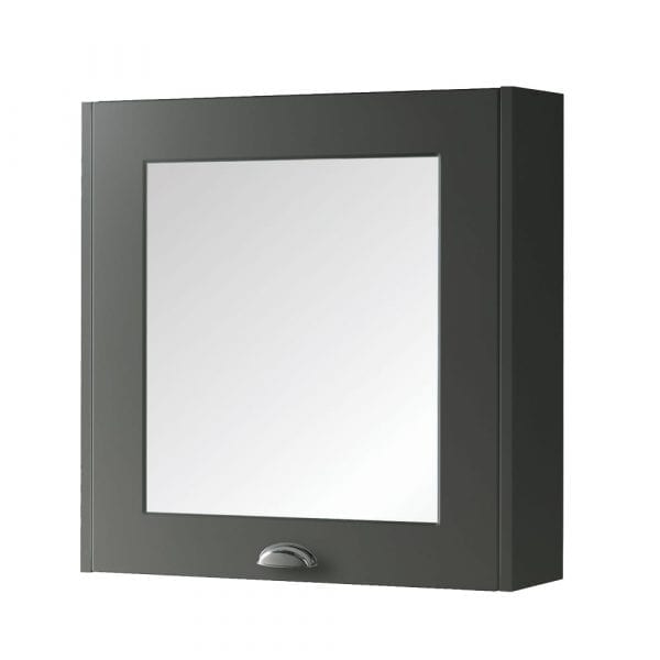 K Vit Astley Mirror Cabinet 600mm Matt Grey