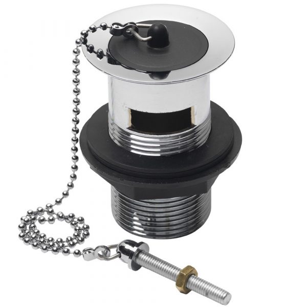 Pura Basin Waste Kit Plug & Chain Slotted Chrome BW101