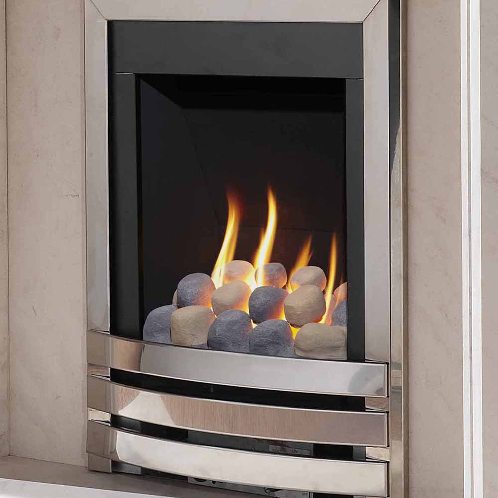 Flavel Windsor Gas Fire Contemporary Silver Snh