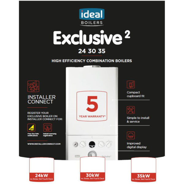 Ideal Exclusive Combi 30KW Boiler & Clock (SHOP)