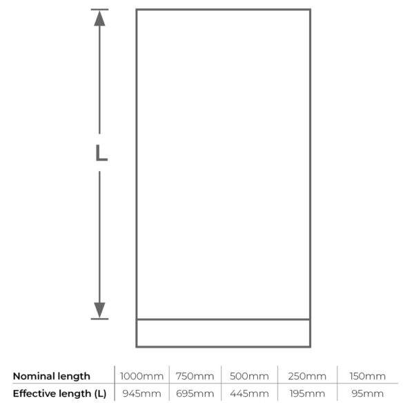 125mm Vitreous Enamel 1000mm Flue Pipe with Door - Image 3