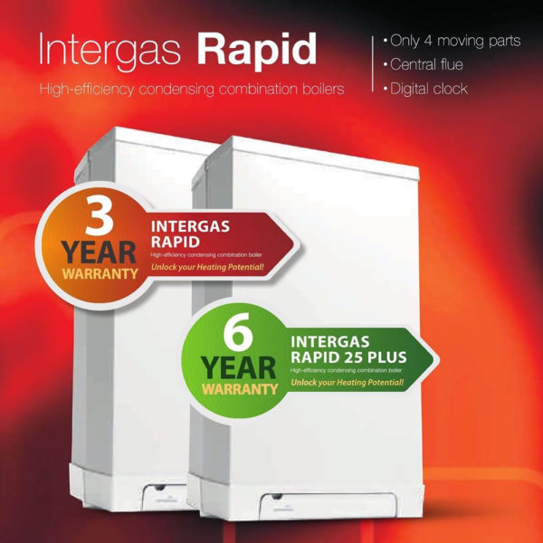 Intergas Rapid Plus 32KW Combi With Flue and Clock