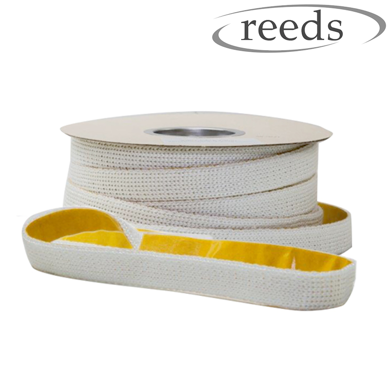 Flat Stove Rope Self Adhesive White Rope 15mm Wide - SNH Tradecentre