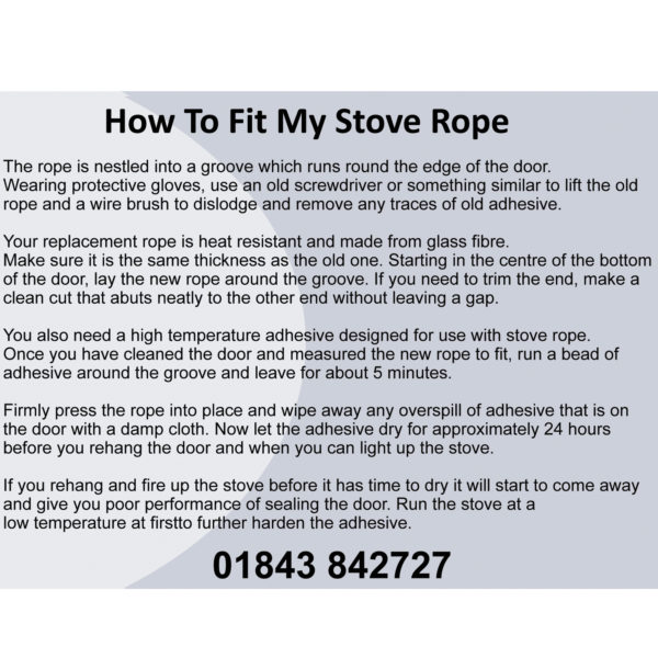 6mm Black Stove Rope - Image 2