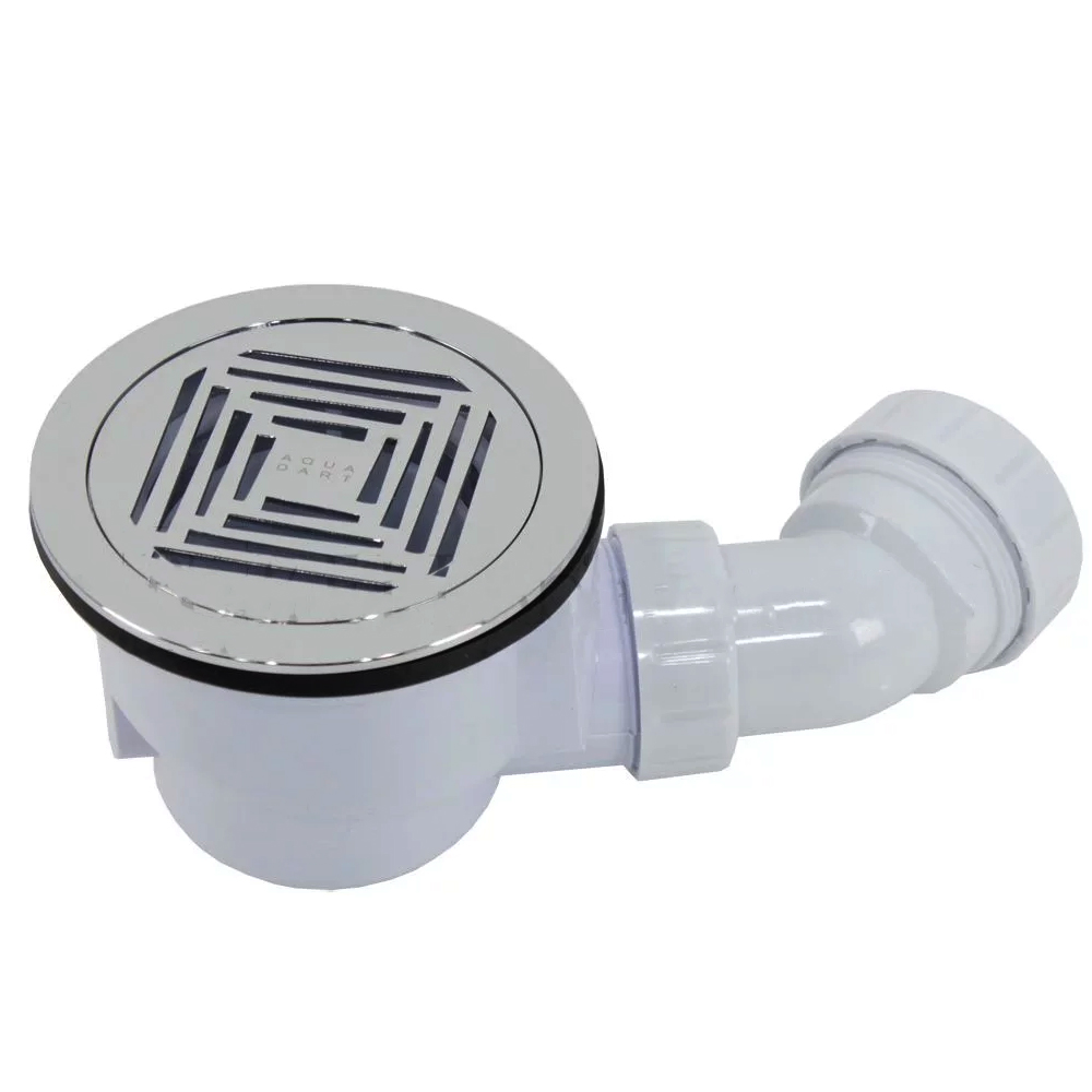 90mm Turbo Waste Kit Chrome Grate Aquadart SNH