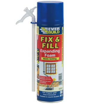 Foam Fill Fix & Foam from everbuild 500ml gap filling nozzle & Gloves included