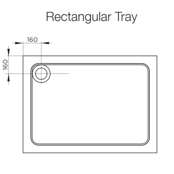 1100 x 700 Low Profile Rectangle Shower Tray