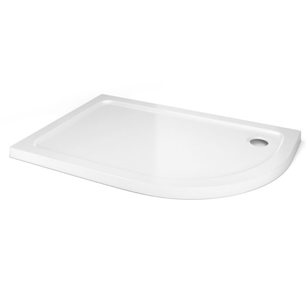 Aquadart 900 x 760 Right Hand Offset Quadrant Slimline Shower Tray