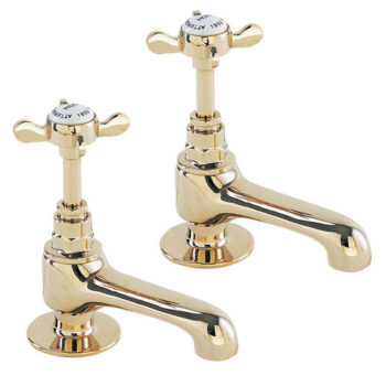 Deva CR19-501 Coronation Edwardian Gold Basin Taps