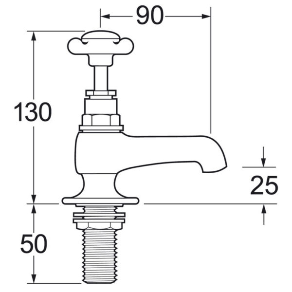 Deva CR20 Coronation Edwardian Chrome Bath Taps