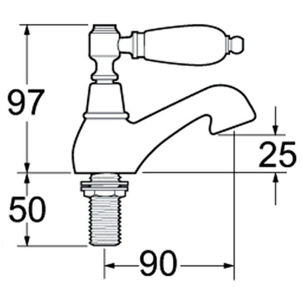 Deva GE01-501 Georgian Gold Lever Basin Taps