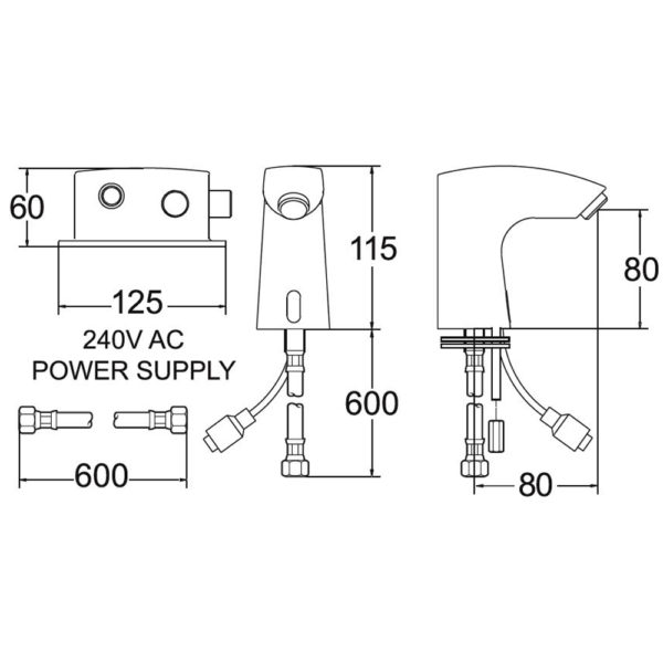 Deva SENSOR1D Sensor Basin Tap