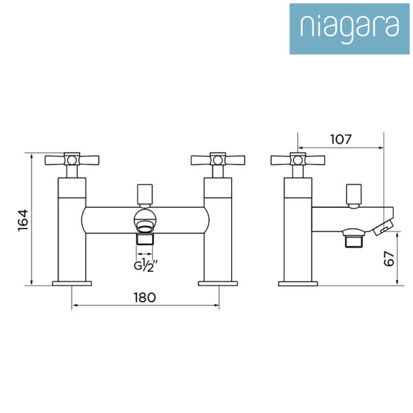 Niagara Finchley Bath Shower Mixer - Image 3