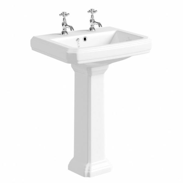 K Vit Astley 600mm Basin and Full Pedastal