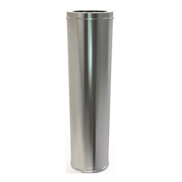 TWPro 125mm Twin Wall Insulated  Pipe 800mm Stainless Steel