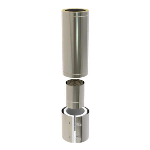 TWPro 125mm Twin Wall Insulated  Connecting Pipe Length 500mm