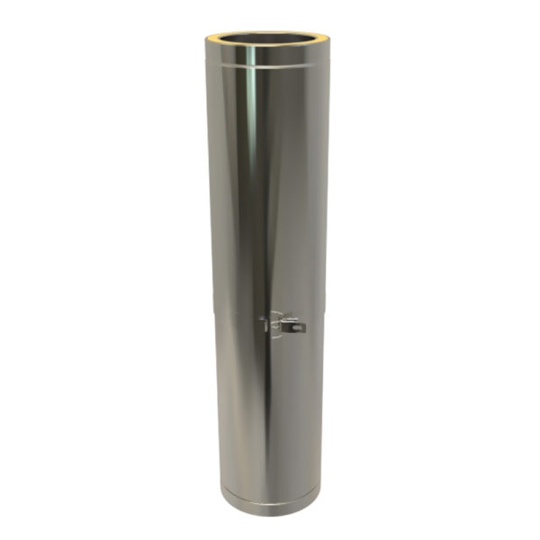 TWPro 150mm Twin Wall Insulated Adjustable Pipe 500-880mm Stainless Steel