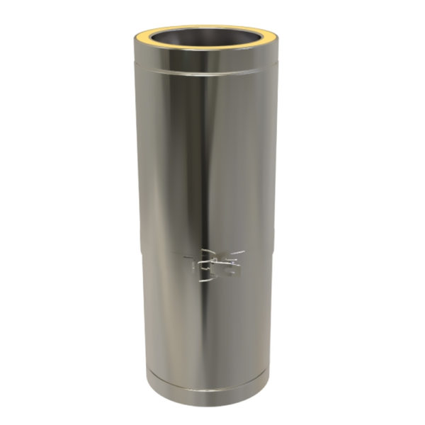 TWPro 150mm Twin Wall Insulated Adjustable Pipe 350-500mm Stainless Steel