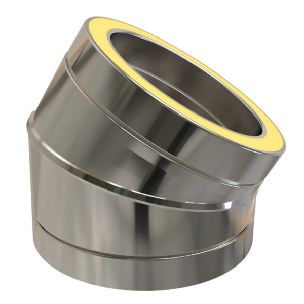 TWPro 150mm Twin Wall Insulated 30 Degree Bend Stainless Steel