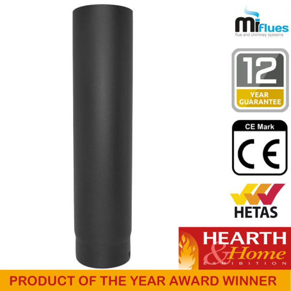 100mm Vitreous Enamel Flue Pipe 1000mm Long - Image 3
