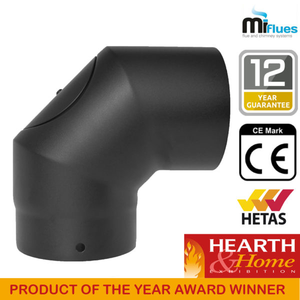 125mm Vitreous Enamel 90 Degree Elbow with Door - Image 2