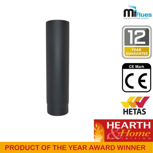 150mm Vitreous Enamel Flue Pipe 500mm Length - Image 2