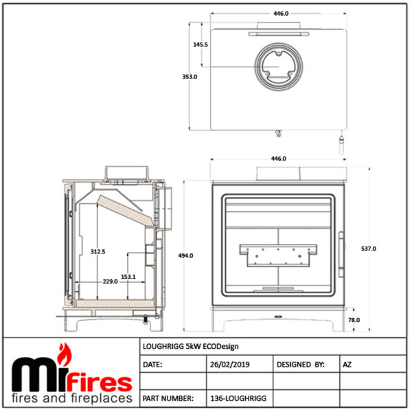 Mi Fires Loughrigg Wood Stove 5KW ECO-Design