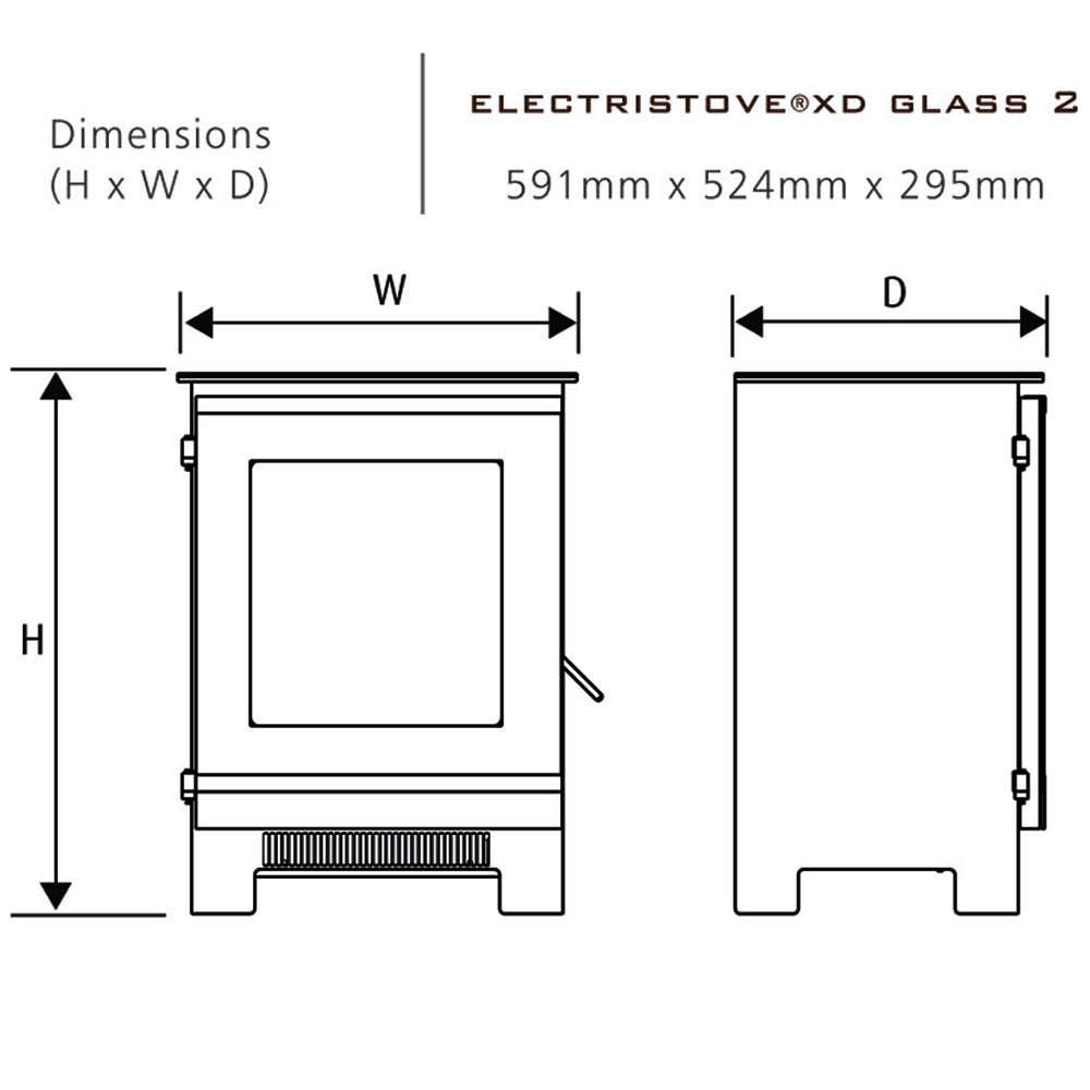Celsi Electristove XD Glass 2 Electric Stove ECO-Design £349