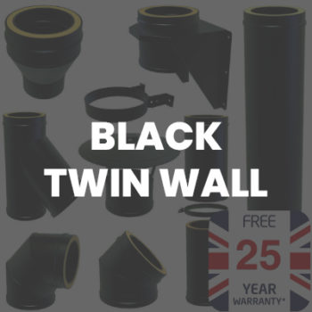 Black Twin Wall Flue