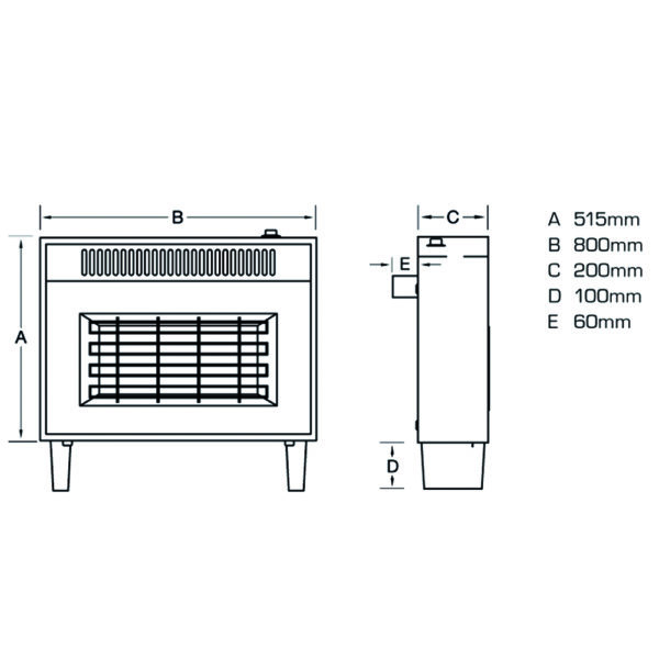 Flavel Misermatic Gas Fire Medium Oak FORMN0EN - Image 3