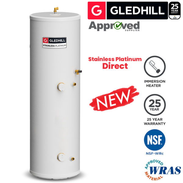 Gledhill Stainless Platinum 180L Direct Unvented Cylinder - Image 2
