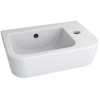Imex Essence 370mm Right Hand Basin 1 Tap Hole