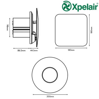 Xpelair Simply Silent Contour 078339 C4SR Standard