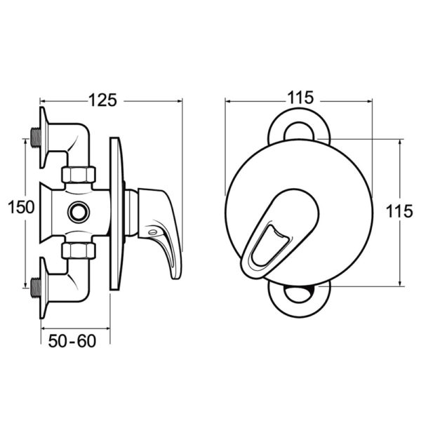 Deva Lace Manual Shower Valve - Image 2