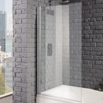 Aquadart Venturi 8 800 x 1400mm Hinged Bath Screen