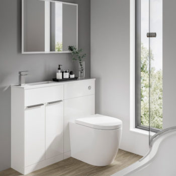 Elation Slimline Combo Gloss White 1000mm